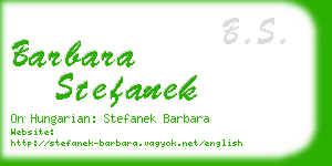 barbara stefanek business card